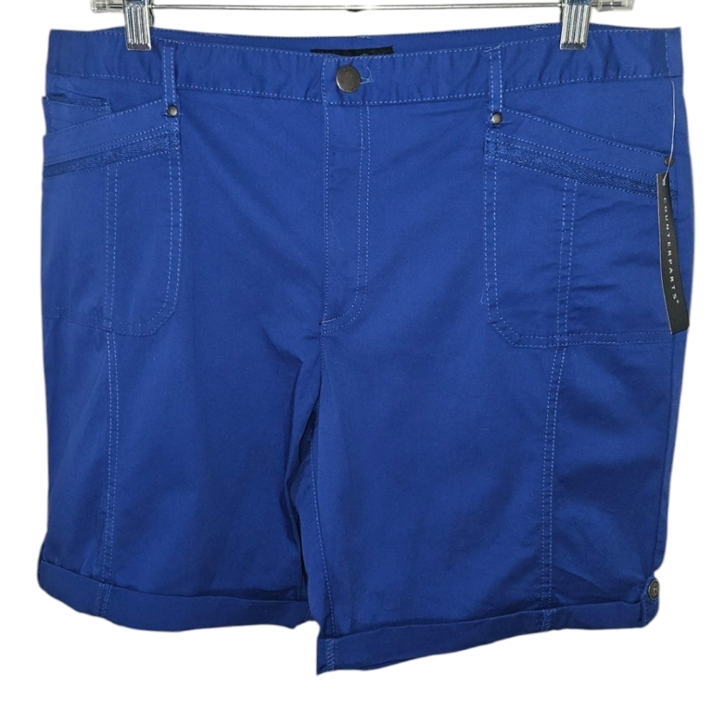 NWT Counterparts Bermuda Side Button Cuffed Shorts - Picture 1 of 2